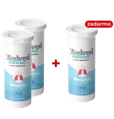 Medveď Natural Respiro PROBIO 20 tabliet 2+1 zadarmo pre deti od 3 rokov