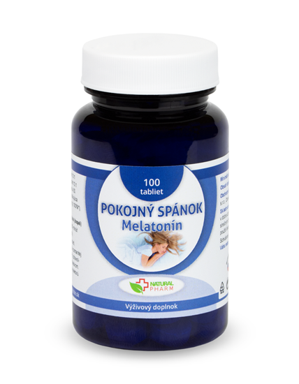 Natural Pharm Pokojný spánok Melatonín 100 a 200 tabliet - Množstvo: 100 tabliet
