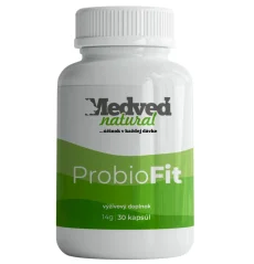 Medveď natural ProbioFit probiotika 4 mld KTJ s chromem zinkem a vitamíny D a B12 pro podporu trávení a metabolismu 30 kapslí
