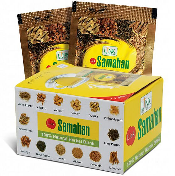 Samahan – 100 % prírodný ajurvédsky bylinný nápoj v sáčkoch s 14 bylinami na podporu imunity a dýchacích ciest