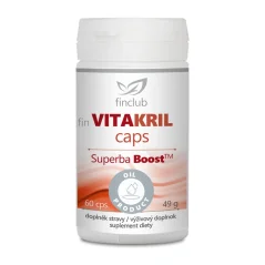 Finclub fin Vitakrilcaps s obsahem omega-3, fosfolipidů a astaxantinu pro podporu zraku a pokožky