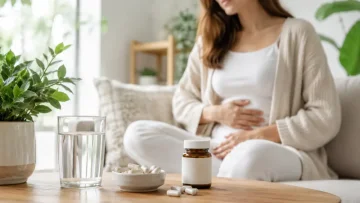 Hořčík při zácpě a magnesium na podporu trávení se sklenicí vody
