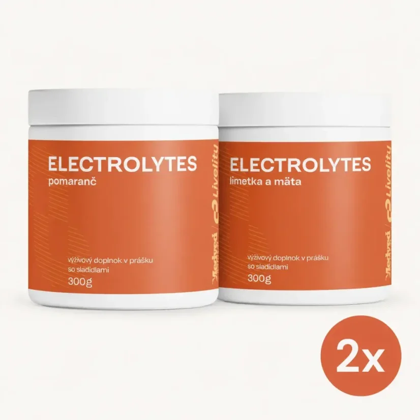 Výhodné dvojbalenie Medveď Natural Electrolytes pomaranč a limetka s mätou 2×300 g