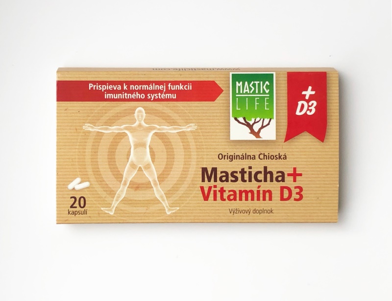 Mastichové Kapsuly MasticLife + Vitamín D3 20 kapsúl