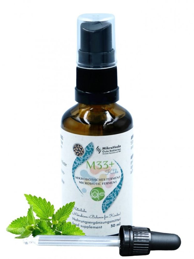 MikroVeda M33+ Kids mikrobiotický ferment pre deti na podporu črevnej mikroflóry 50 ml