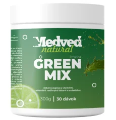 Medveď Natural Green Mix limetka 300 g – zelený mix superpotravin s vitamíny, minerály a rostlinnými složkami Medveď Natural Green Mix limetka 300 g – zelený mix superpotravin s vitamíny, minerály a rostlinnými složkami