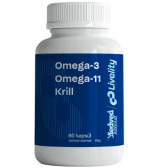 Medveď natural Omega-3, Omega-11 + krill 60 kapsúl EPA DHA podpora srdca mozgu a zraku
