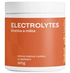Medveď Natural Electrolytes limetka a mäta v prášku so sladidlami 300 g