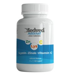 Medveď Natural Lyzín Zinok Vitamín C – doplnok výživy na podporu imunity, hojenia a protivírusovú ochranu