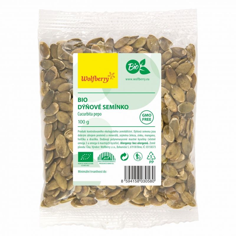 Wolfberry Tekvicové semienka lúpané BIO 100g