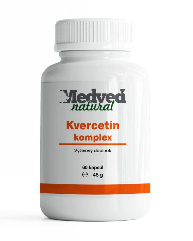 Medveď Natural Kvercetin komplex 60 kapslí, antioxidant flavonoid pro imunitu a buněčnou ochranu