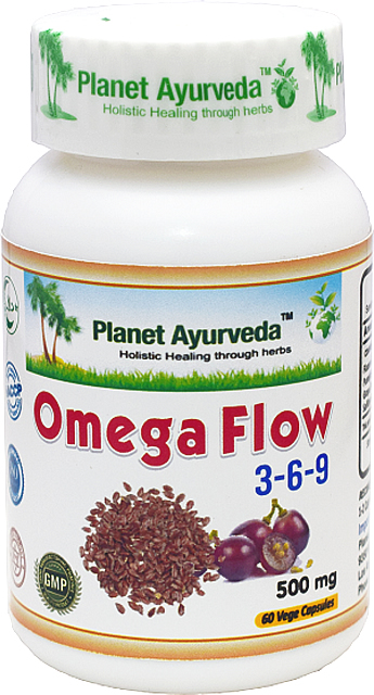 Planet Ayurveda Omega Flow ajurvédský doplněk s omega 3-6-9 pro srdce, cévy a imunitu, 60 kapslí