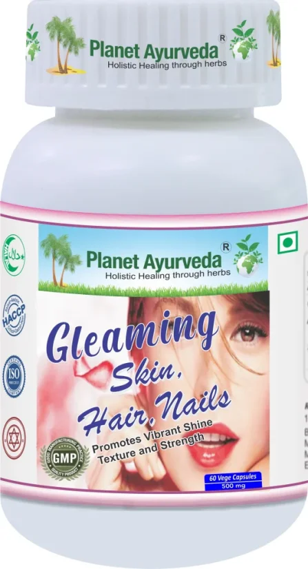 Planet Ayurveda Gleaming Skin, Hair, Nails Formula 500 mg, 60 kapsúl