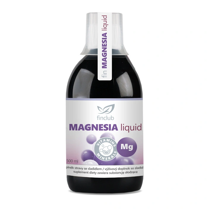 Finclub Magnesia Liquid - tekutý horčík vo forme citrátu a malátu na energiu, nervy a svaly