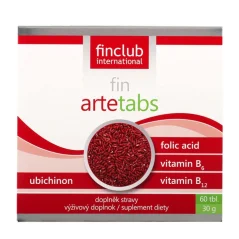 Finclub fin Artetabs s ubichinonem, kyselinou listovou a vitamíny B6 a B12 pro zdravý srdečně-cévní systém