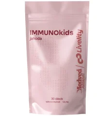 Medveď natural IMMUNO kids jahoda 128g – podpora dětské imunity s HMO