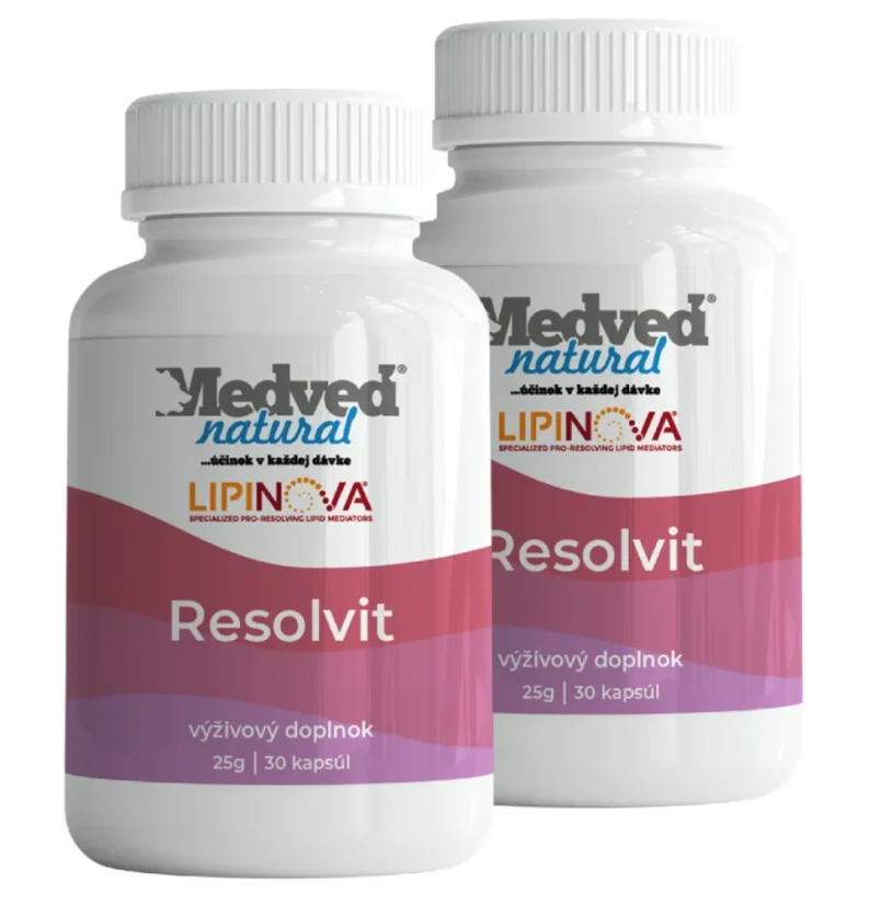 2× Medveď Natural Resolvit 30 kapsúl so špecializovanými lipidovými mediátormi SPM 2× Medveď Natural Resolvit 30 kapsúl so špecializovanými lipidovými mediátormi SPM