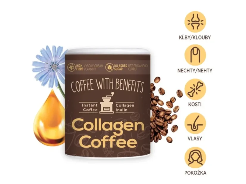 Altevita Collagen Coffee – káva s vysokým obsahem vlákniny, kolagenem a inulinem pro zdraví kloubů, pokožky a vlasů