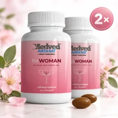 Medveď natural forWOMAN dvojbalení 2×30 kapslí se shatavari pro ženy