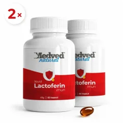 Medveď Natural Lactoferin imun liquid dvojbalenie 2×60 kapsúl s laktoferínom