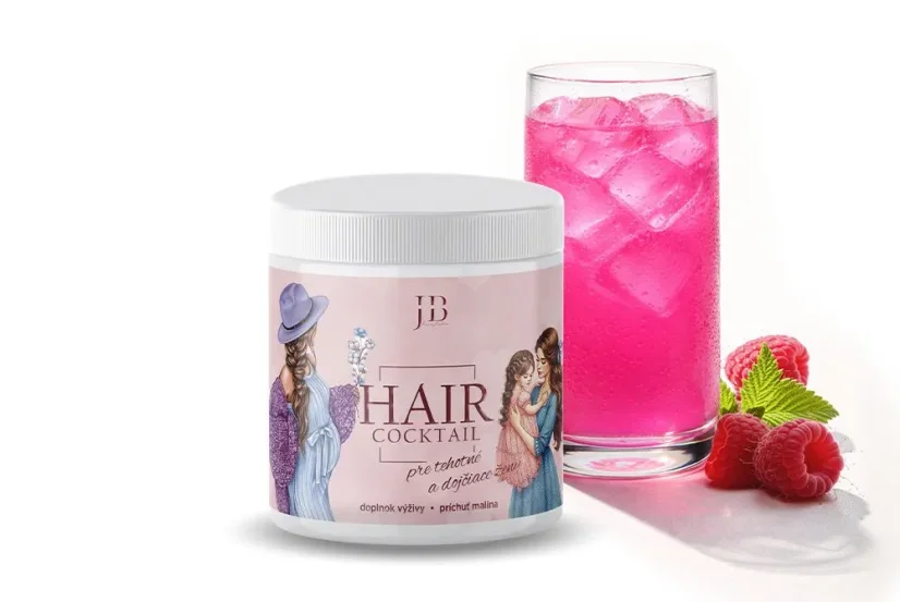 HAIR COCKTAIL pre tehotné a dojčiace s malinovým nápojom