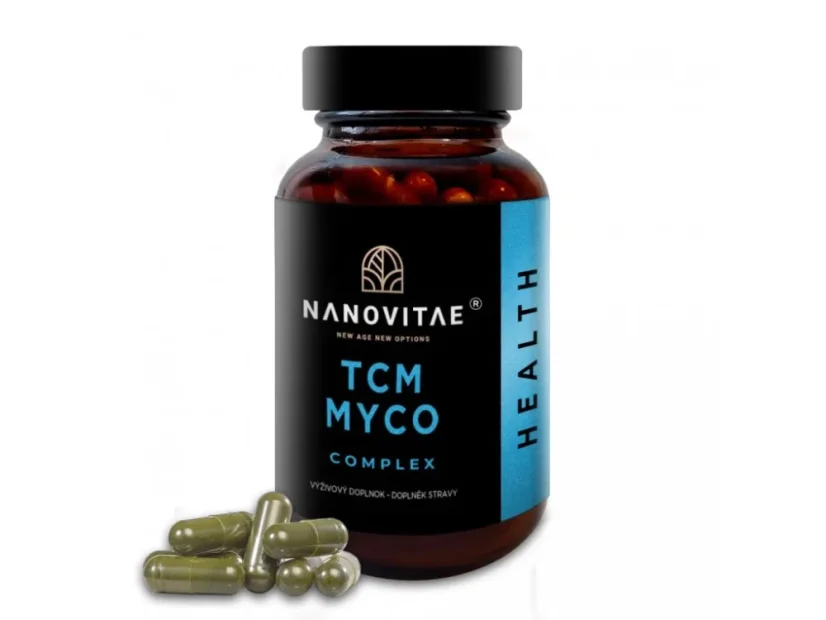 Nanovitae TCM Myco Complex – výživový doplnok s hubami tradičnej čínskej medicíny v kapsulách