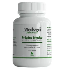 Medveď Natural Prázdne črievko – vlákninový prášok pre ľahké vyprázdňovanie, 50g