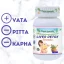 Planet Ayurveda Liver Detox Formula s ajurvédskym znázornením dóš Vata, Pitta a Kapha