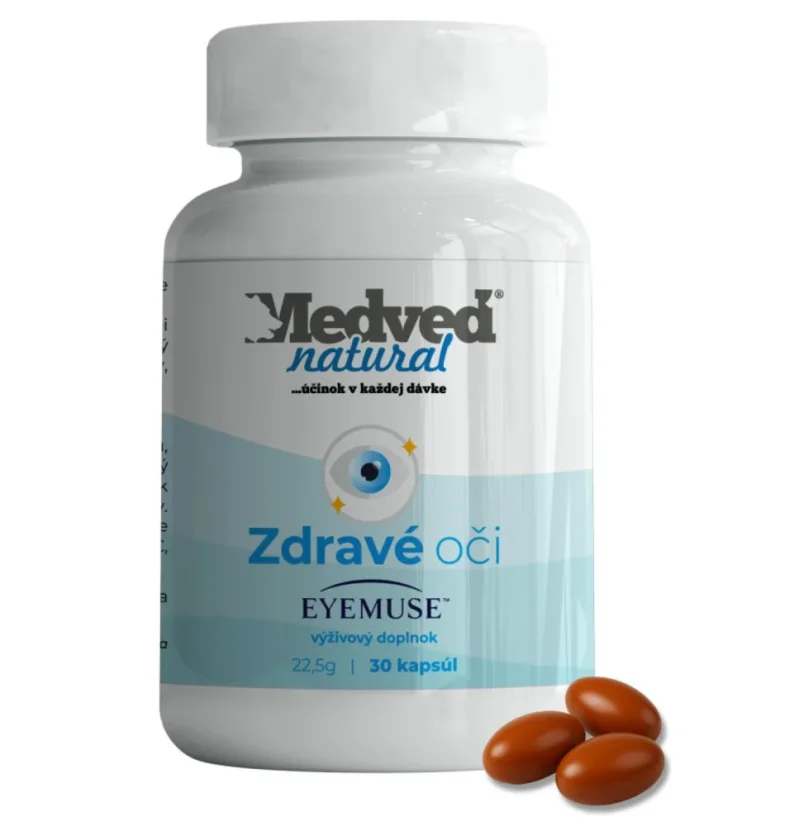 Zdravé oči od Medveď Natural – doplněk stravy s postbiotikem EYEMUSE™ pro podporu zraku a zdraví očí