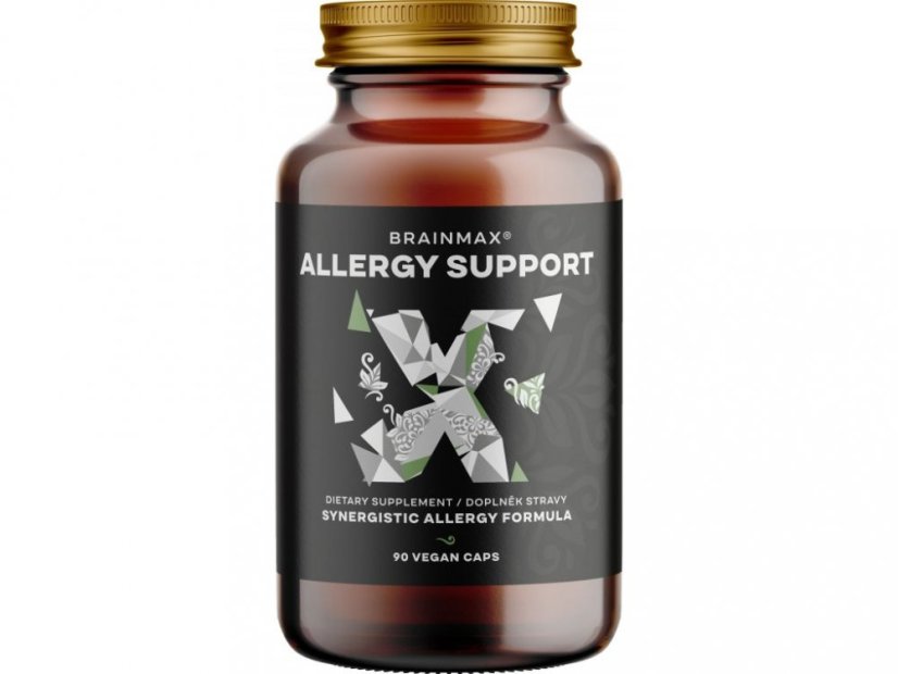 Brainmax Allergy Support 90 veganských kapslí pro zmírnění alergických reakcí a podporu imunity