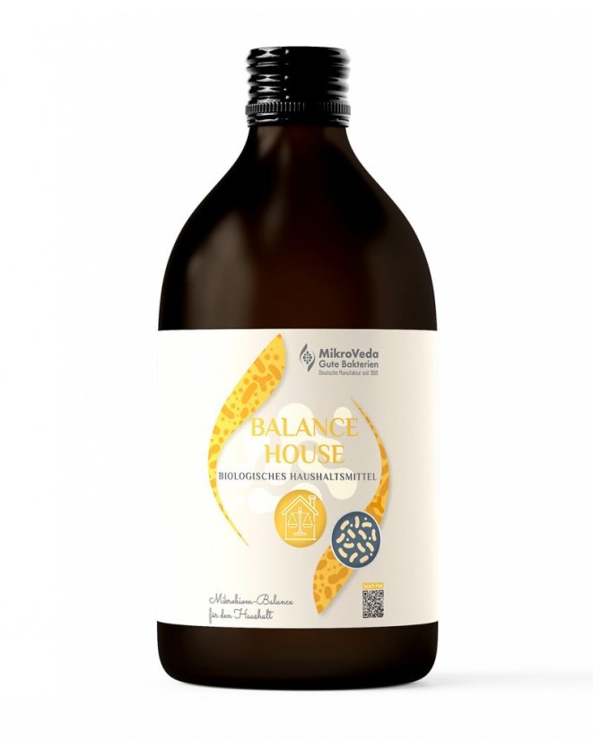MikroVeda Balance House – biologický čistič pro domácnost s dobrými bakteriemi, podpora mikrobiální rovnováhy