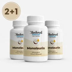 2+1 ZADARMO Medveď natural Monolaurin 90 kapsúl pre podporu imunity