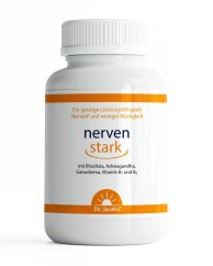 Dr. Jacob’s Nervenstark s Rhodiolou, Ashwagandhou, Ganodermou a vitamínmi B pre nervy a odolnosť voči stresu Dr. Jacob’s Nervenstark s Rhodiolou, Ashwagandhou, Ganodermou a vitamínmi B pre nervy a odolnosť voči stresu