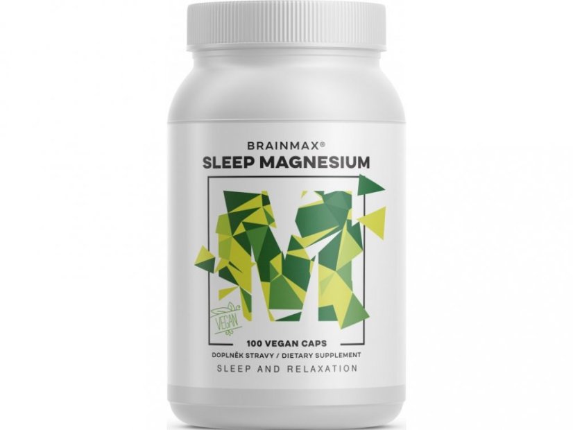 Brainmax Sleep Magnesium – vegánsky doplnok výživy s horčíkom na spánok, relaxáciu a regeneráciu