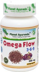 Planet Ayurveda Omega Flow ajurvédský doplněk s omega 3-6-9 pro srdce, cévy a imunitu, 60 kapslí