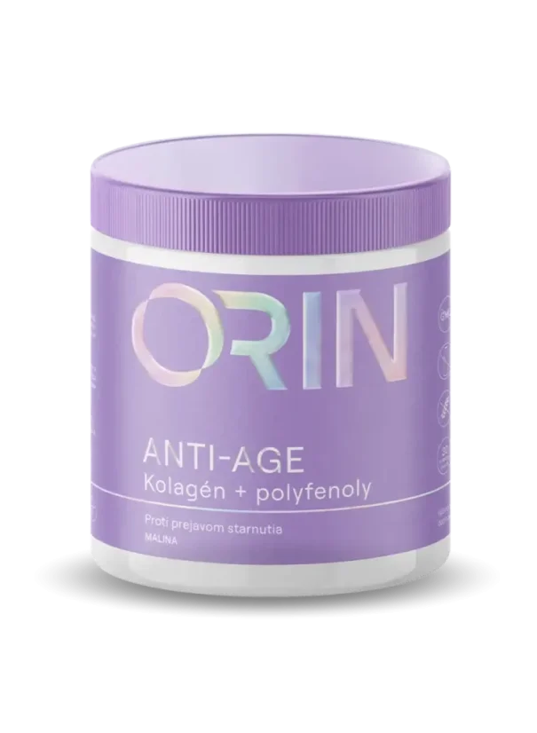 ORIN ANTI-AGE kolagén s polyfenolmi, malinová príchuť, 201 g