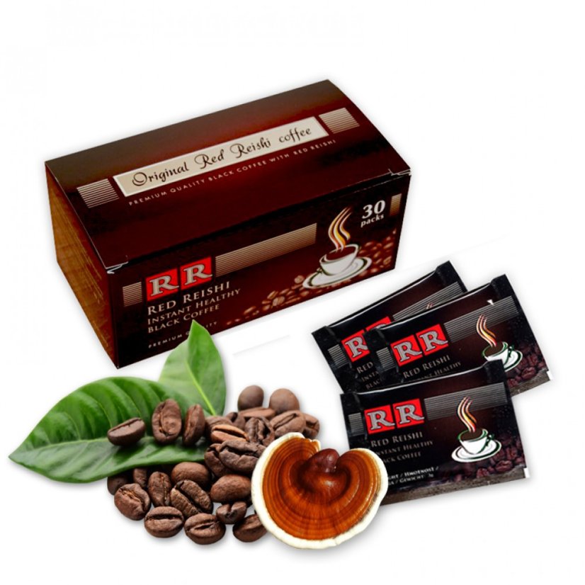Red Reishi coffee – instantní káva s houbou Reishi pro energii a vitalitu
