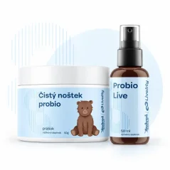 Výhodný balíček Čistý nosík probio 50 g + Probio LIVE 50 ml – probiotický balíček vhodný pro děti