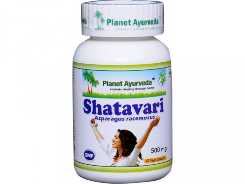 Planet Ayurveda Shatavari extrakt 4:1 500 mg 60 kapsúl