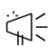 Ikona kategorie Akce – megafon symbolizující speciální nabídky a slevy