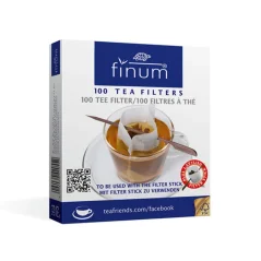 Papírové čajové filtry Finum – 100 ks, praktická sáčky na sypaný čaj vhodné k použití s tyčinkou Filter Stick