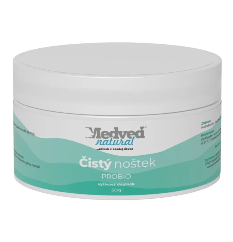 Medveď Natural Čistý noštek Probio, výživový doplnok s probiotikami pre deti od 3 rokov, 50g prášku