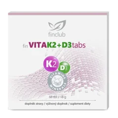 Finclub fin VitaK2+D3tabs 60 tabliet s vitamínom K2 a D3 Finclub fin VitaK2+D3tabs 60 tabliet s vitamínom K2 a D3