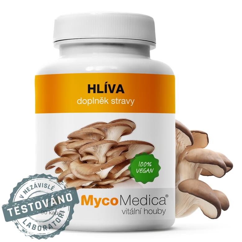 Hlíva ústřičná MycoMedica – doplněk stravy z vitální houby na podporu imunity a obranyschopnosti, 100 % veganský Hlíva ústřičná MycoMedica – doplněk stravy z vitální houby na podporu imunity a obranyschopnosti, 100 % veganský