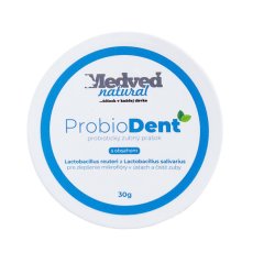 Medveď Natural ProbioDent – probiotický zubní prášek s Lactobacillus reuteri a salivarius pro ústní mikroflóru a čisté zuby