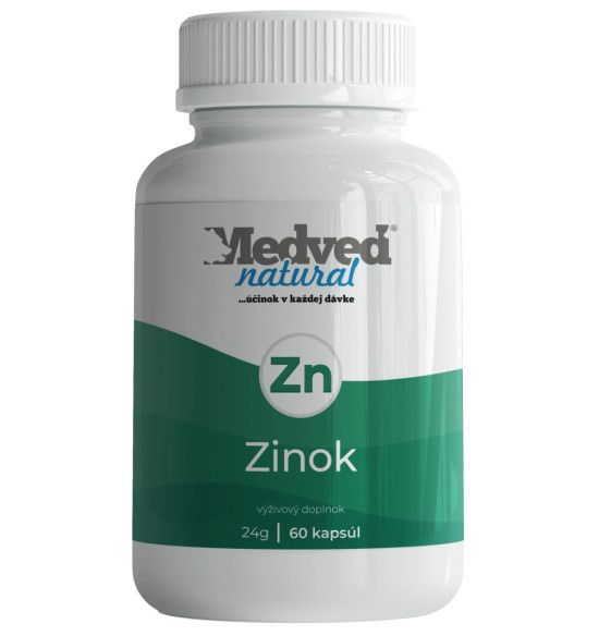 Medveď Natural Zinok – výživový doplnok pre imunitu, pokožku a metabolizmus