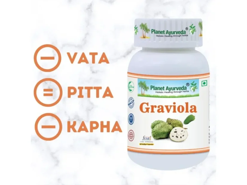 Planet Ayurveda Graviola – ajurvédský doplněk z listů gravioly, harmonizuje dóši Vata a Kapha, vyrovnává Pitta
