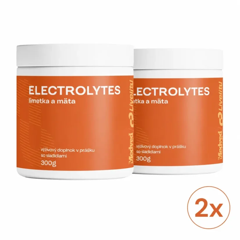 Výhodné dvojbalení Medveď Natural Electrolytes limetka a máta 2×300 g