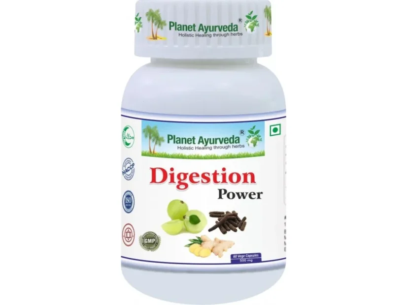 Planet Ayurveda Digestion Power kapsuly na trávenie s amlou, zázvorom a korením – prírodný doplnok na podporu žalúdka a čriev