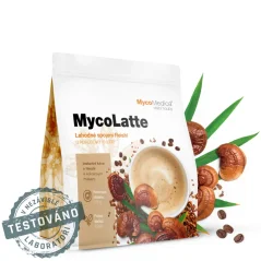 MycoMedica MycoLatte instantní káva s Reishi a kokosovým mlékem, krémové latte pro energii a vitalitu